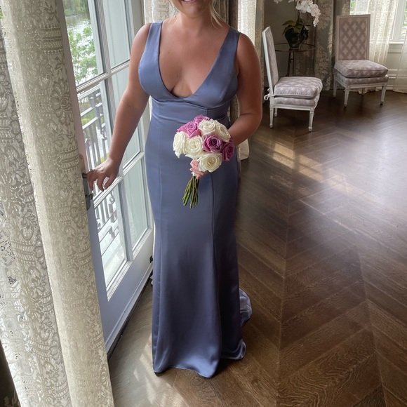 Amsale Leif Gown in Slate color - Picture 7 of 7